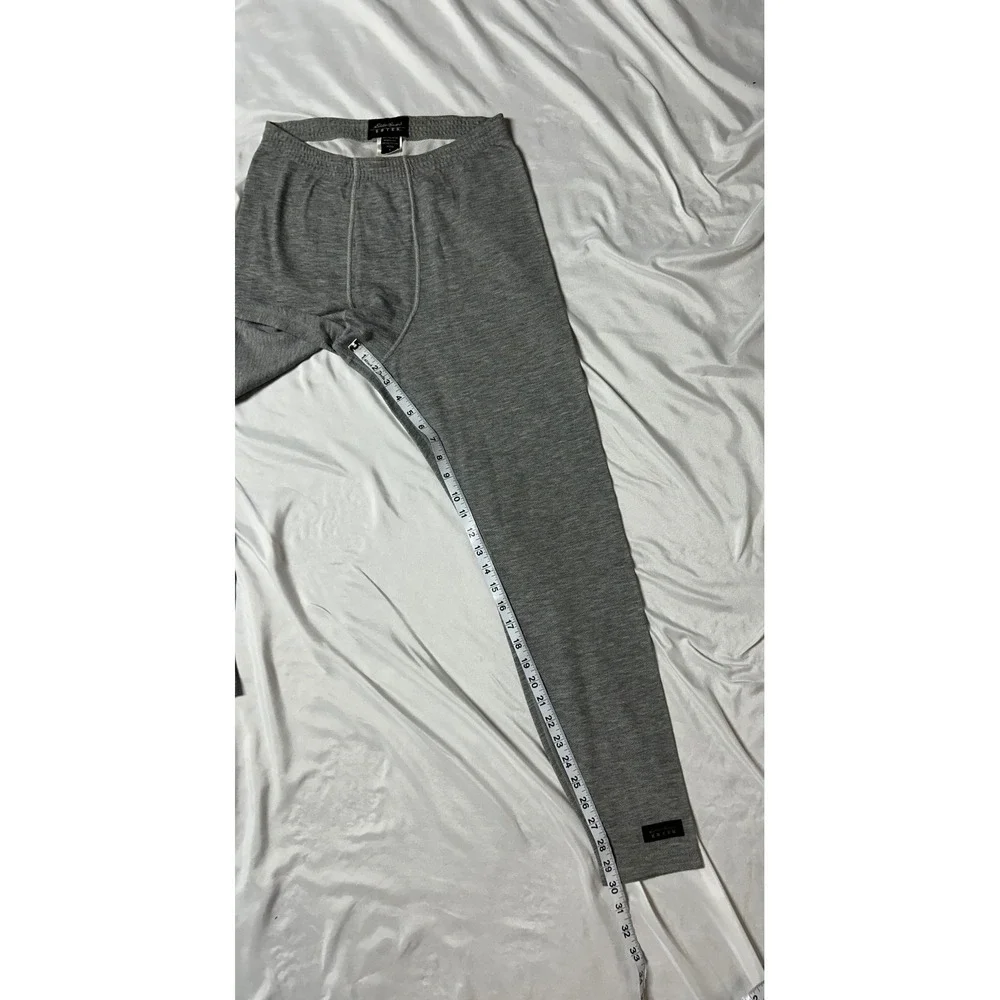 Eddie Bauer EBTEK Mens Small Thermal Base Layer Pants Gray Leggings Vtg Made USA